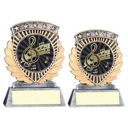 Picture of Pew~gold 5 Star Holder With Vinyl Music Insert & Plate