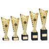 Picture of Gold Plastic Titan Cup On Black Marble Assembled Trophy (1in Cen) - 12in