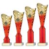 Picture of Gold|red Plastic Titan Cup Assembled On Marble (1in Cen) - 10.75in