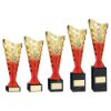 Picture of Gold|red Plastic Titan Cup On Black Marble Assembled Trophy (1in Cen) - 11in