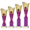 Picture of Gold|purple Plastic Titan Cup Assembled On Marble (1in Cen) - 10.75in