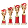 Picture of Gold|red Plastic Flash Cup Assembled On Marble With Tube (1in Cen) - 11in