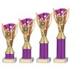 Picture of Gold|purple Plastic Flash Cup Assembled On Marble With Tube (1in Cen) - 11in