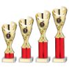 Picture of Gold|red Plastic Sabre Cup Assembled On Marble (1in Cen) - 11in
