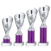 Picture of Silver|purple Plastic Sabre Cup Assembled On Marble (1in Cen) - 11in