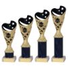 Picture of Black|gold Plastic Sabre Cup Assembled On Marble (1in Cen) - 8in