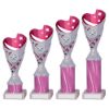 Picture of Pink|silver Plastic Sabre Cup Assembled On Marble (1in Cen) - 9in