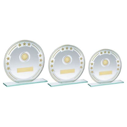 Picture of Jade~silver~gold Round Glass With Darts Insert And Plate