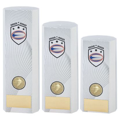 Picture of White Plastic Filled Column Rugby (1in Cen)