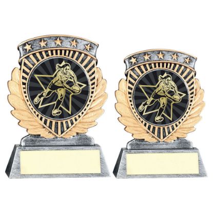 Picture of Pew~gold 5 Star Holder With Vinyl Female Rugby Insert & Plate