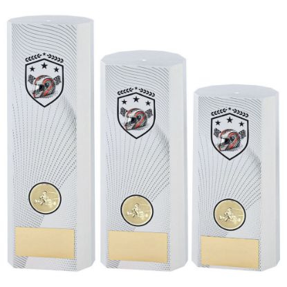 Picture of White Plastic Filled Column Motor Sport (1in Cen)