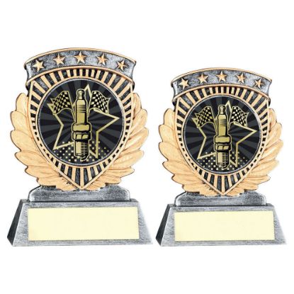 Picture of Pew~gold 5 Star Holder With Vinyl Motor Sport Insert & Plate