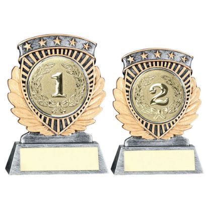 Picture of Pewter|gold 5 Star Holder With Plate (2in Cen) - 3.75in