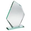Picture of Jade Glass Offset Diamond Plaque (10mm Thick) - 7.75in