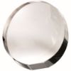 Picture of Clear Glass Round Wedged Paperweight (Flat Or Standing) - 3.5in