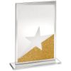 Picture of Jade Glass Rectangle Plaque With Gold|silver Glitter Detail (4mm Thick) - 7.25in