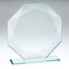 Picture of Jade Glass Octagon + Silver Lined Edges (4mm Thick) - 8.75in