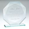 Picture of Jade Glass Octagon + Silver Lined Edges (4mm Thick) - 8.75in