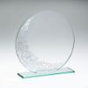 Picture of Jade Glass Round Plaque With Silv Detail (4mm Thick) - 6.25in