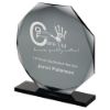 Picture of Smoked Black Glass Octagon Plaque (10mm Thick) - 6.75in