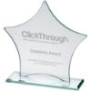 Picture of Jade Glass Star Plaque (6mm Thick) - 5.5in