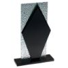 Picture of Black Glass Diamond And Base With Clear Frosted Backdrop - 9.75in