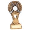Picture of Brz|gold|pew Hockey Round Wreath On V Riser (1in Cen) - 6in