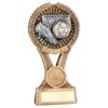 Picture of Brz|gold|pew Football Round Wreath On V Riser (1in Cen) - 5in