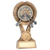 Picture of Brz|gold|pew Darts Round Wreath On V Riser  (1in Cen) - 6in