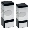 Picture of Clear|black Glass Block With Lasered Rugby Image - 4in