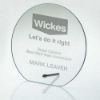 Picture of Xxx Jade Glass Round Plaque With Metal Rod Stand (4mm Thick) - 5in