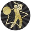 Picture of Cricket Batsman Gold|black Printed Centre 25mm - 1in