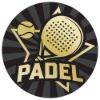 Picture of Padel Gold|black Printed Centre 25mm - 1in