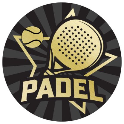 Picture of Padel Gold~black Printed Centre 25mm