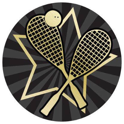 Picture of Squash Gold~black Printed Centre 25mm