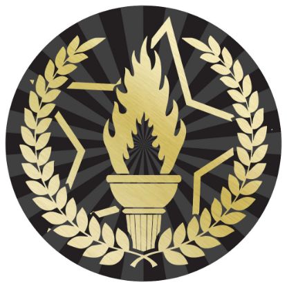 Picture of Victory Torch Gold~black Printed Centre 25mm