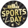 Picture of Sports Day Gold|black Printed Centre 25mm - 1in