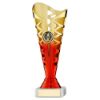 Picture of Gold|red Plastic Titan Cup Assembled On Marble (1in Cen) - 8.75in