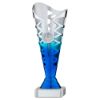 Picture of Silver|blue Plastic Titan Cup Assembled On Marble (1in Cen) - 8.75in