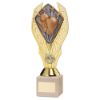 Picture of Gold Plastic Holder + Boxing Disc On Cream Marble Trophy (1in Cen) - 10in