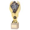 Picture of Gold Plastic Holder+female Football Disc+cream Marble Trophy (1in Cen) - 7.75in