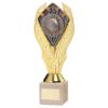 Picture of Gold Holder + Player Of The Match Disc & Cream Marble Trophy (1in Cen) - 11in