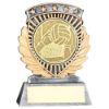 Picture of Pew|gold 5 Star Holder With Gaelic Football Insert & Plate - 3.75in