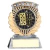 Picture of Pew|gold 5 Star Holder With Vinyl Dominoes Insert & Plate - 3.75in