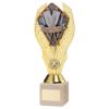 Picture of Gold Plastic Holder + Rowing Disc On Cream Marble Trophy (1in Cen) - 9in