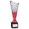 Picture of Silver|pink Plastic Titan Cup On Blk Marble Assembled Trophy (1in Cen) - 9.25in
