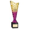 Picture of Gold|purple Plastic Titan Cup On Blk Marble Assembled Trophy (1in Cen) - 9.25in