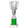 Picture of Silver|green Plastic Flash Cup Assembled On Marble (1in Cen) - 11in