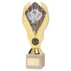 Picture of Gold Plastic Holder + Cooking Disc On Cream Marble Trophy (1in Cen) - 10in