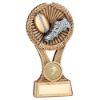 Picture of Brz|gold|pew Rugby Round Wreath On V Riser With Plate (1in Cen) - 7in